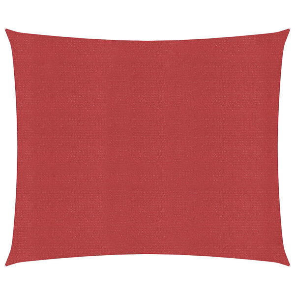 vidaXL Voile d'ombrage 160 g/m² Rouge 5x5 m PEHD