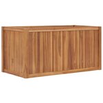 vidaXL Lit surélevé 100x50x50 cm Bois de teck solide