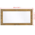 Vidaxl miroir mural style baroque 100 x 50 cm doré
