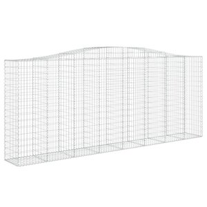 vidaXL Panier de gabions arqué 400x50x160/180 cm Fer galvanisé