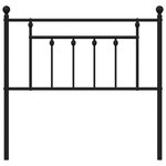 vidaXL Tête de lit métal noir 90 cm