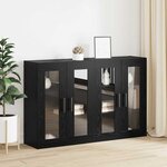 vidaXL Armoires Murailles 2 Pièces Chêne noir 69 5 x 34 x 90 cm