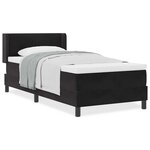 Lit Box Spring vidaXL avec Matelas Noir 90x190 cm Velours