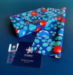 KIT Feuille cadeau réutilisable S Bleu Arras