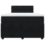 vidaXL Sommier à lattes de lit avec matelas noir 120x190 cm velours