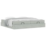 vidaXL Cadre de lit avec matelas avec matelas 2 Pièces Gris clair Velours
