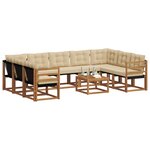 vidaXL Ensemble de canapés d'extérieur 10 Pièces Naturel et Beige