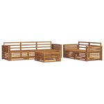 vidaXL Ensemble de canapés d'extérieur 6 Pièces Naturel