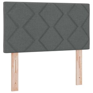 vidaXL Tête de lit Gris foncé tissu