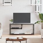 vidaXL Meuble TV sonoma gris 103x38x46 5 cm bois d'ingénierie et acier