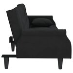 vidaXL Canapé-lit avec accoudoirs noir velours