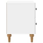 vidaXL Cabinet de chevet 2 Pièces Blanc brillant 43 x 34 5 x 48 cm