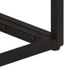 vidaXL Table console noir 90x30x76 cm bois massif de manguier et fer