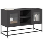 vidaXL Meuble TV noir 100 5x39x60 5 cm acier