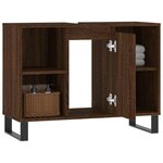 vidaXL Armoire salle de bain chêne marron 80x33x60cm bois d'ingénierie