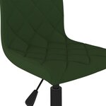 Vidaxl chaise pivotante de salle à manger vert foncé velours
