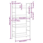 vidaXL Bibliothèque à 4 niveaux chêne 60x27 6x124 5 cm bois ingénierie