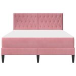vidaXL Cadre de lit avec matelas Rose 120 x 200 cm Velours
