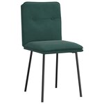 vidaXL Chaises à manger lot de 4 Vert foncé Velours