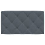 vidaXL Coussin de tête de lit gris foncé 90 cm velours