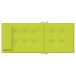 vidaXL Coussins de chaise à dossier haut lot de 4 vert vif