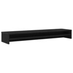 vidaXL Support de moniteur chêne noir 100x24x13 cm bois d'ingénierie