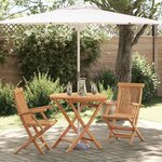 vidaXL Ensemble de salle à manger pour jardin 2 Pièces Marron