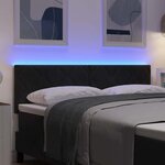 vidaXL Tête de lit LED avec tête de lit Noir 160 cm Cuir synthétique