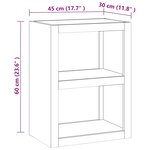 vidaXL Table d'appoint 45x30x60 cm Bois massif de teck