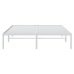 vidaXL Cadre de lit métal sans matelas blanc 150x200 cm