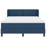 Lit box spring vidaXL avec matelas bleu 160x200 cm en tissu