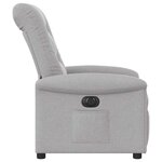 vidaXL Fauteuil inclinable électrique gris nuage tissu