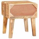 vidaXL Table d'appoint Marron 40 x 32 x 46 cm Bois de mangue massif