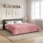 vidaXL Duvet d'été simple Matelassé Rose 200 x 240 cm