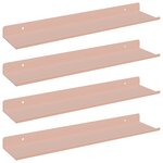 vidaXL Étagère flottante 4 Pièces Rose 40 x 8 5 x 2 5 cm Acier