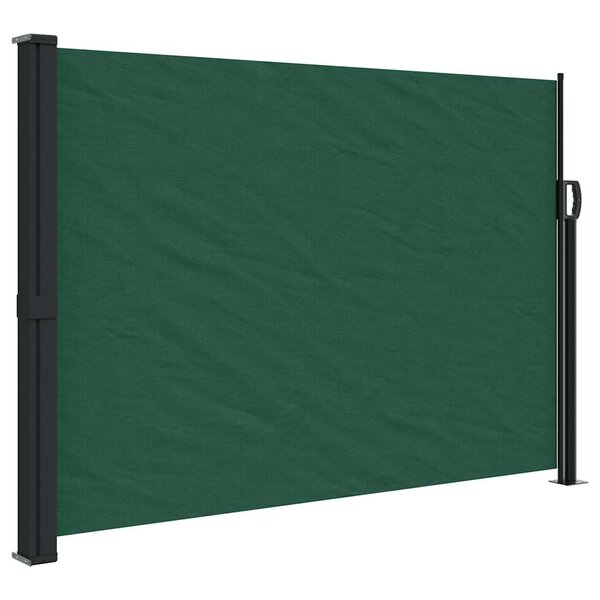 vidaXL Auvent latéral rétractable vert foncé 140x500 cm