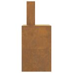vidaXL Braise Marron 60 x 40 x 96 cm Acier Corten