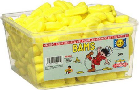 Haribo Bams Bananes (Boîte de 210 pièces)