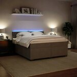 vidaXL Sommier à lattes de lit et matelas Gris clair 200x200cm Velours