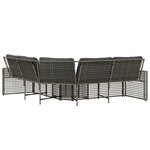 vidaXL Canapé de jardin et coussins et repose-pied en forme de L rotin