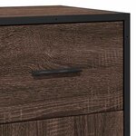 vidaXL Buffet chêne marron 35 5x35x76 cm bois d'ingénierie et métal
