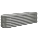 vidaXL Lit surélevé de jardin Acier galvanisé 152x40x36 cm gris