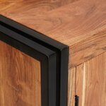 vidaXL Buffet avec portes Marron Bois d'acacia massif et métal
