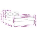 vidaXL Cadre de lit ottoman avec matelas bleu foncé 140x190 cm velours