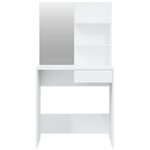 vidaXL Ensemble de coiffeuse Blanc brillant 74 5x40x141 cm