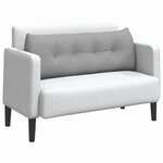 vidaXL Coussin de Dos Gris nuage 140 x 24 x 50 cm tissu