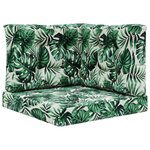 vidaXL Coussin de canapé d'extérieur 3 Pièces Motif feuille Polyester