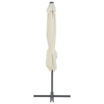 vidaXL Parasol de jardin en porte-à-faux avec mât en acier sable