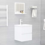 vidaXL Miroir de salle de bain Blanc 40x10 5x37 cm Bois d’ingénierie
