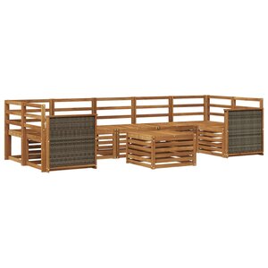 vidaXL Ensemble de canapés d'extérieur 8 pc Naturel